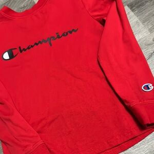 Champion Red Long Sleeve Tee
